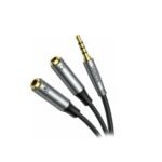 ADAPTADOR DE AUDIO UGREEN 1 3.5MM MACHO A 2 3.5MM HEMNBRA METAL 30619