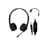AUDIFONO TEROS TE-8032N (MICRÓFONO, CONECTOR 3.5CON) + ADAPTADOR PARA PC