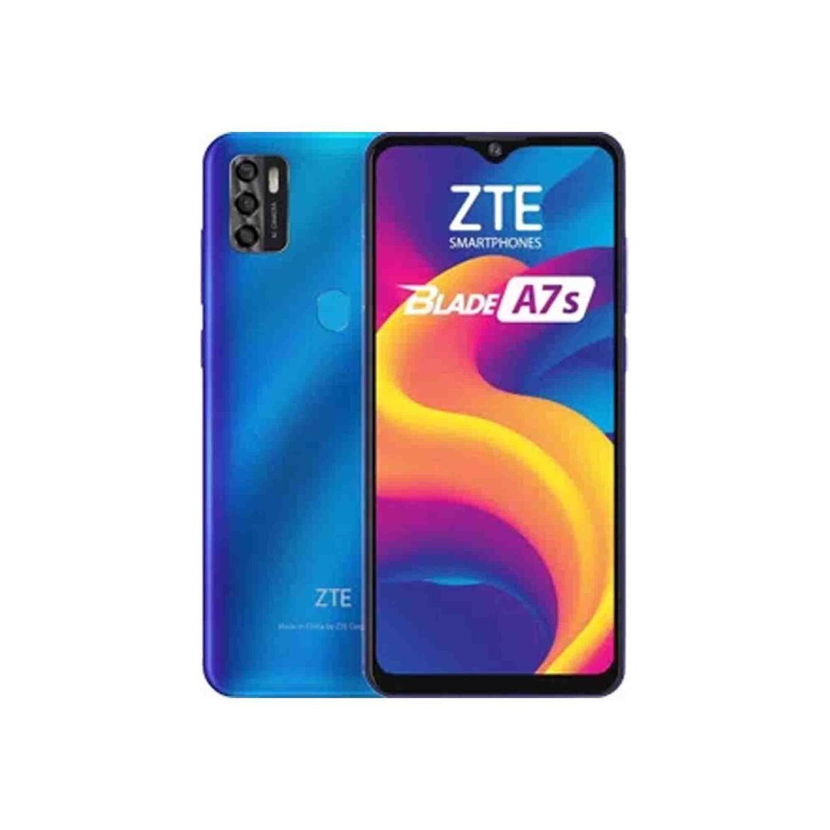 CELULAR ZTE BLADE A7S 2+64 GB C/HUELLA COLORES DISPONIBLES (NEGRO – AZUL) - Imagen 1